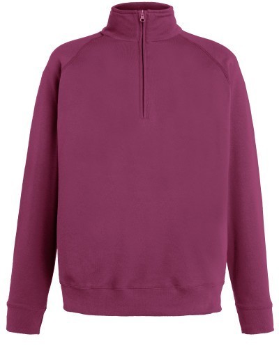 Fruit Of The Loom Fruit Of The Loom Lightweight Zip Neck Sweat, Light Sweat, Sweat, Light Sweat,