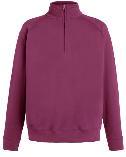 Fruit Of The Loom Fruit Of The Loom Lightweight Zip Neck Sweat, Light Sweat, Sweat, Light Sweat,