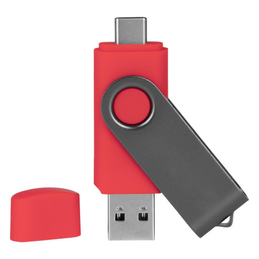 SMART C GRAY, usb flash memory, red, 64GB