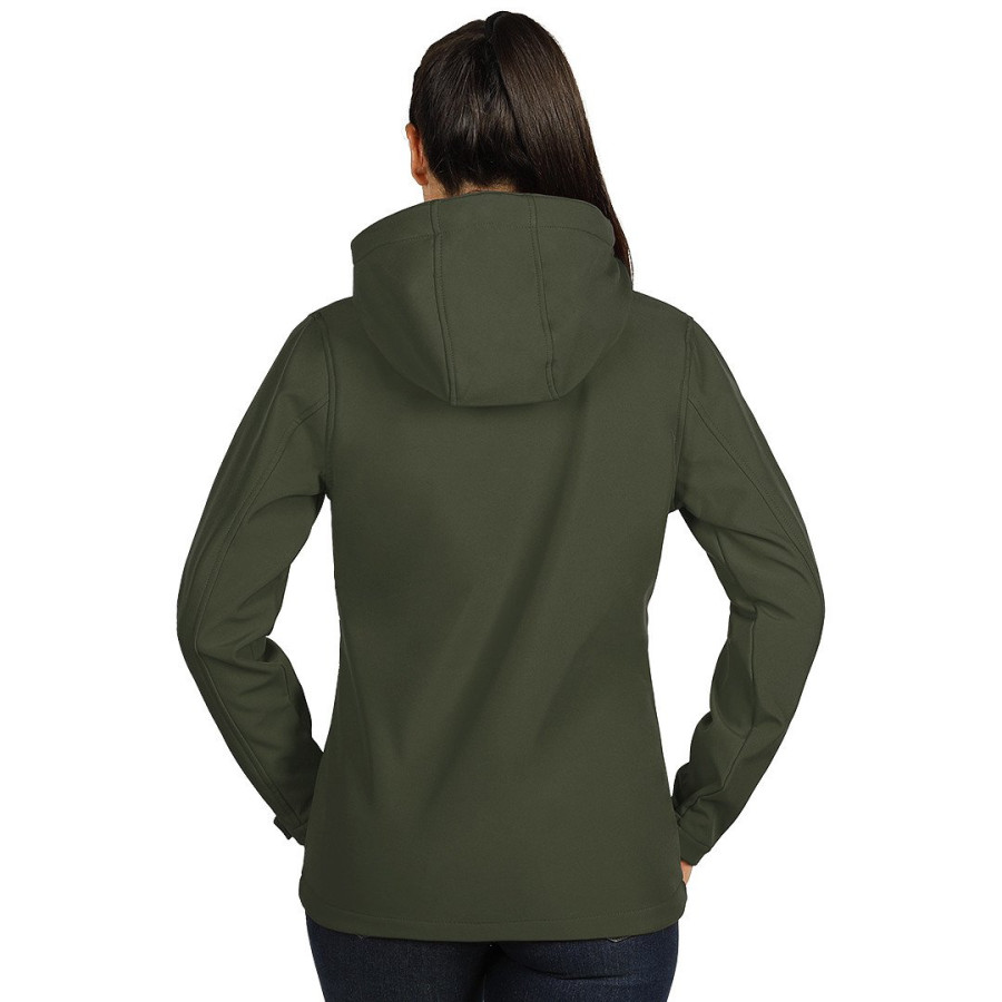 PROTECT WOMEN, ženska softshell jakna sa skidajućom kapuljačom maslinasta
