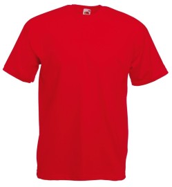 Fruit of the Loom, Valueweight, Men's Cotton Short Sleeve T-shirt, Red, 2XL