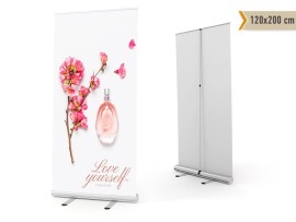 Roll-up, reklamni aluminijumski pano sa mehanizmom za samouvlačenje, bez platna