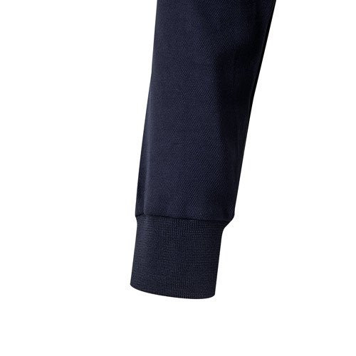 VL PLUTO LARGE. Two-tone piqué polo shirt (150g/m²) with long sleeves, in cotton (55%) and polyester (45%)