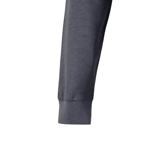 VL PLUTO LARGE. Two-tone piqué polo shirt (150g/m²) with long sleeves, in cotton (55%) and polyester (45%)