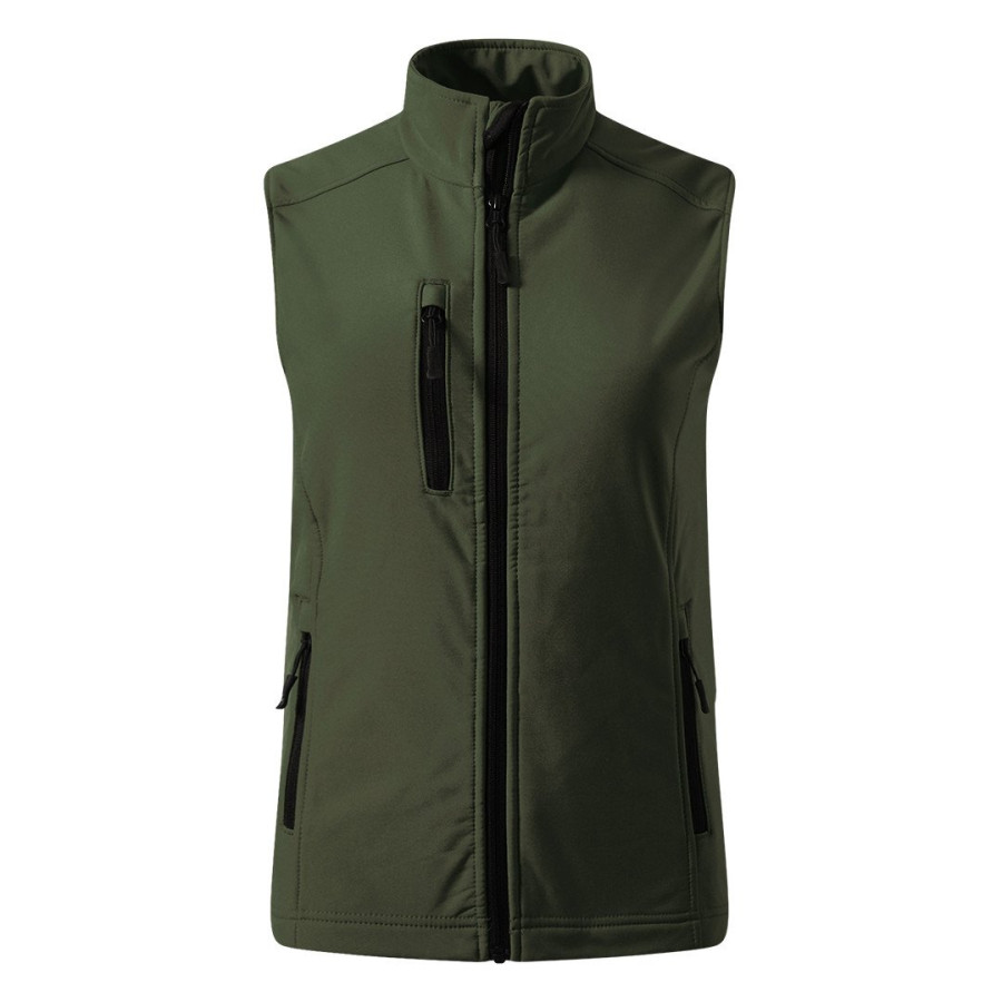 SKIPPER VEST WOMEN, women's softshell bodywarmer, olive