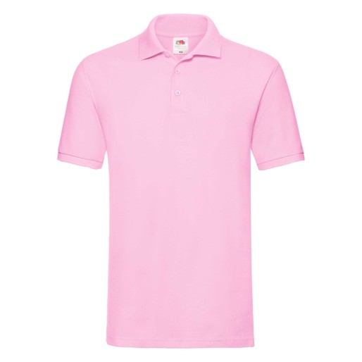 Fruit of the Loom, Premium Polo, premium men's polo shirt, pink, L