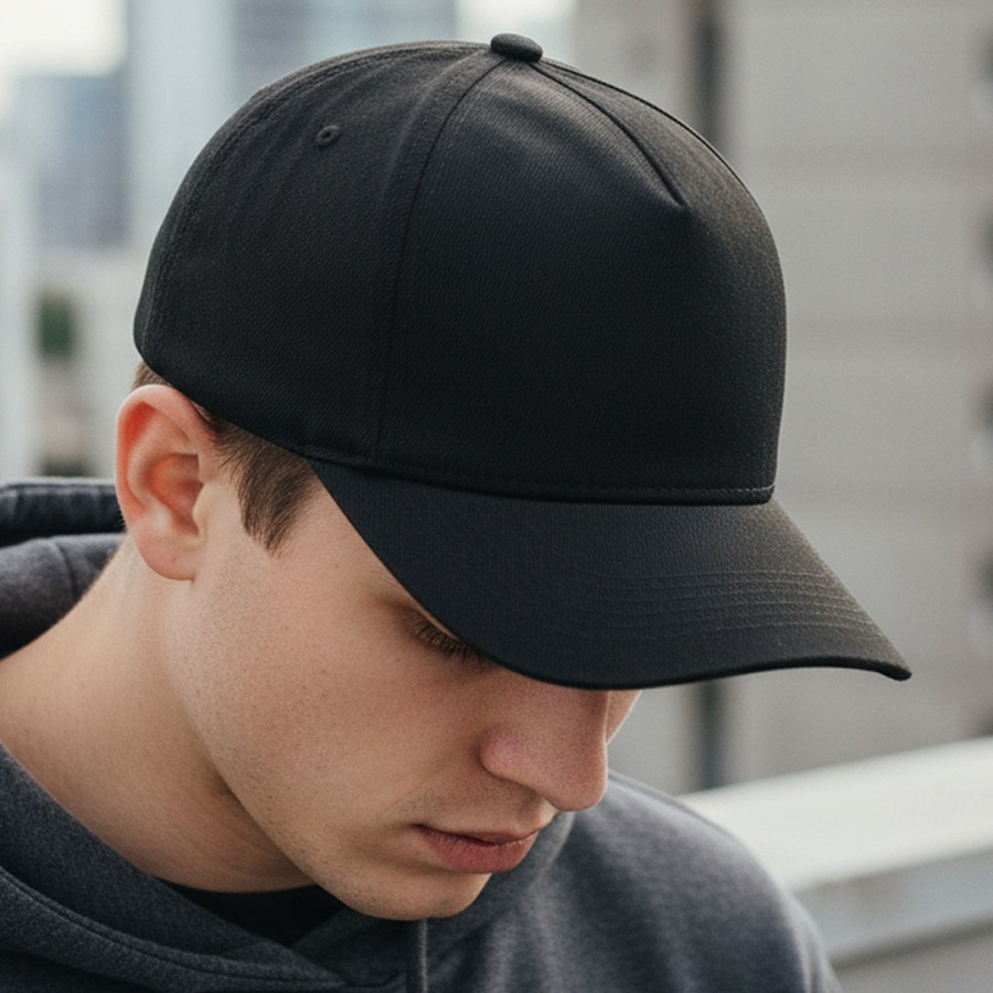 DANTE, cap, 5 panels, velcro closure, black