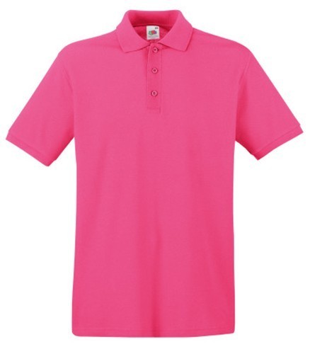 Fruit of the Loom, Premium Polo, premium polo shirt for men, fuchsia, S