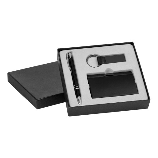 MORRIS, poslovni set u poklon kutiji, crni