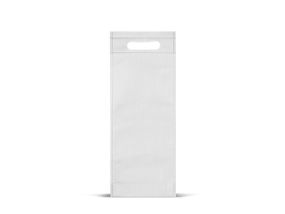 CHEERS, biodegradable bottle bag, welded, white