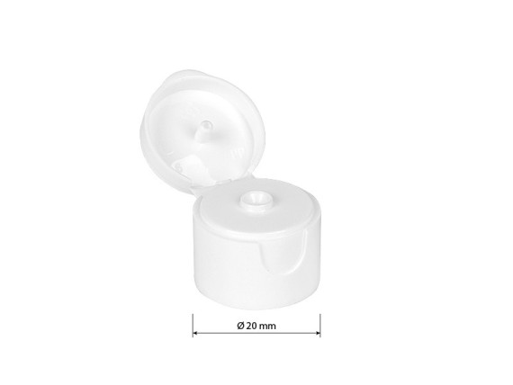 FLIP CAP 20-410, plastic cap, white