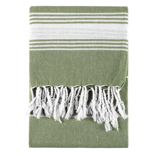TASOS, cotton beach towell, 180 gr/m2, olive