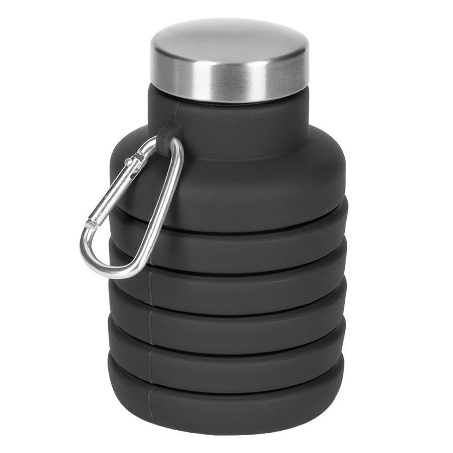 MONTANA, foldable water bottle, 500 ml, black