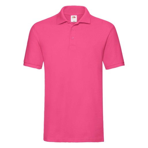 Fruit of the Loom, Premium Polo, premium polo shirt for men, fuchsia, L