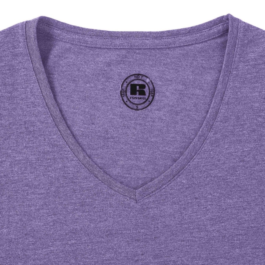 RUSSELL Women's t-shirt on V neckline HD