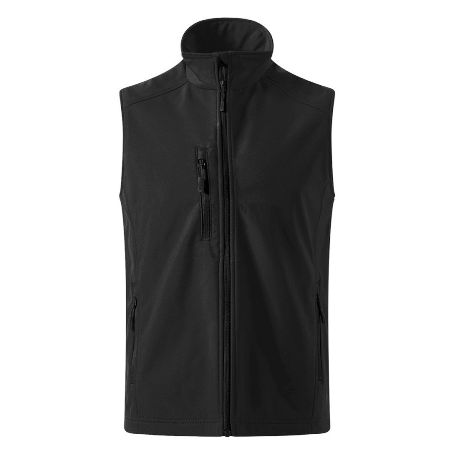 SKIPPER VEST, softshell bodywarmer, black