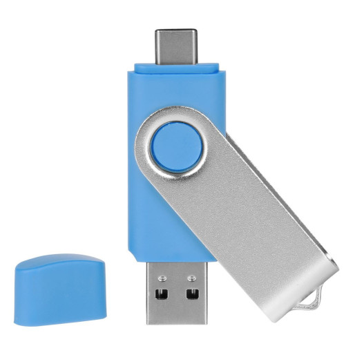 SMART C SILVER, usb flash memory, sky blue, 32GB