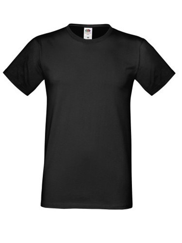 Fruit of the Loom, Sofspun, men's T-shirt, black, 2XL