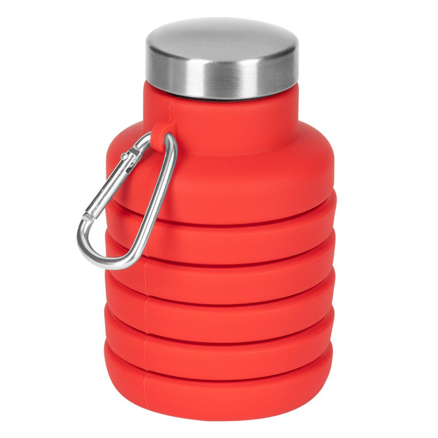 MONTANA, foldable water bottle, 500 ml, red