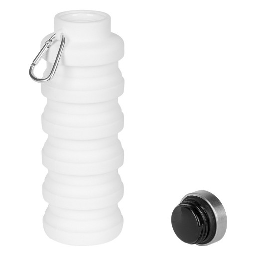 MONTANA, foldable water bottle, 500 ml, white