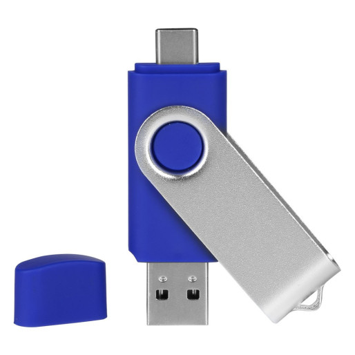 SMART C SILVER, usb flash memory, royal blue, 16GB