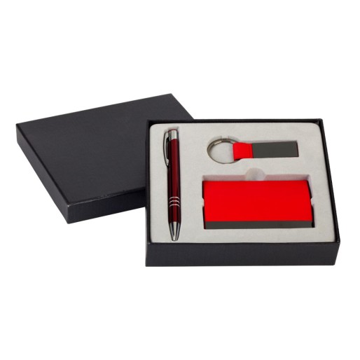 MORRIS, poslovni set u poklon kutiji, crveni