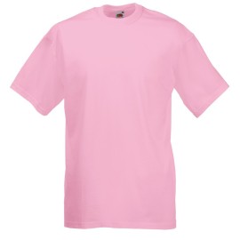Fruit of the Loom, Valueweight, Men's Cotton T-shirt, Pink, L