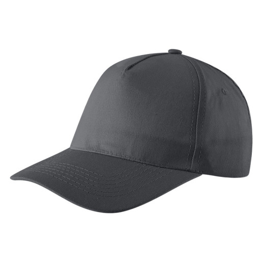 DEBBI, cap with 5 panels, velcro back closure, dark gray