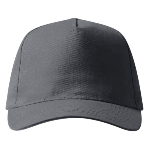 DEBBI, kačket sa 5 panela, čičak kopča, tamno sivi