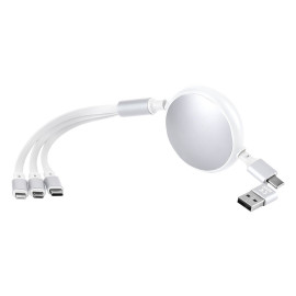 KEPLER 6IN1, usb type-c kabl za punjenje i prenos podataka, 6 u 1, 60w, beli