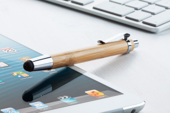 Tashania Black bamboo touch ballpoint pen