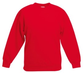 Fruit Of The Loom, Kids Classic Set-in Sweat, Kids Sweatshirt, Red, 5-6