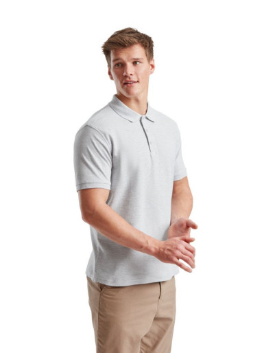 Fruit of the Loom, Premium Polo, Men's Premium Polo Shirt, Ash Gray, 2XL