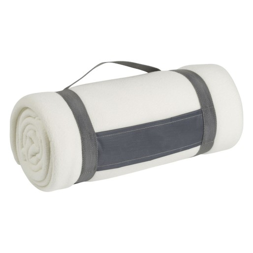 BLANKET, polar-fleece blanket, 220 g/m2, white