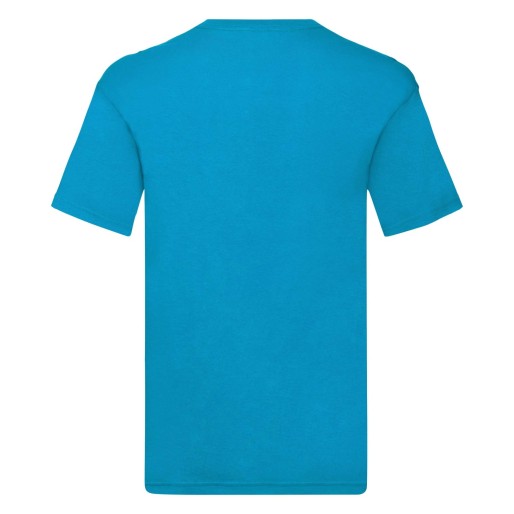 Fruit of the Loom, Original V-neck T, Men's V-neck T-shirt, azure blue, L