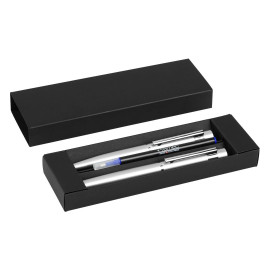 NAVIGATOR PLUS, metal ball pen and roller pen set, silver