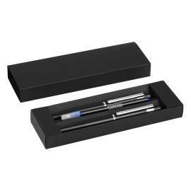 NAVIGATOR PLUS, metalna hemijska i roler olovka u setu, crna