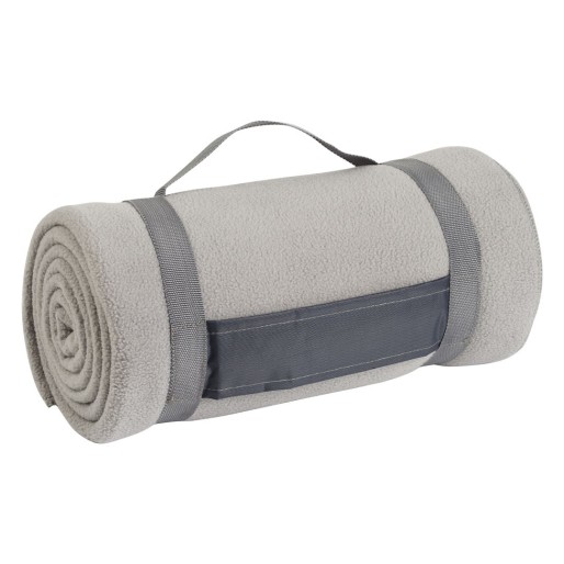 BLANKET, polar-fleece blanket, 220 g/m2, gray