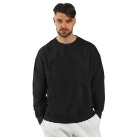 BIG, unisex crew neck organic cotton sweatshirt, 300 g/m2, black