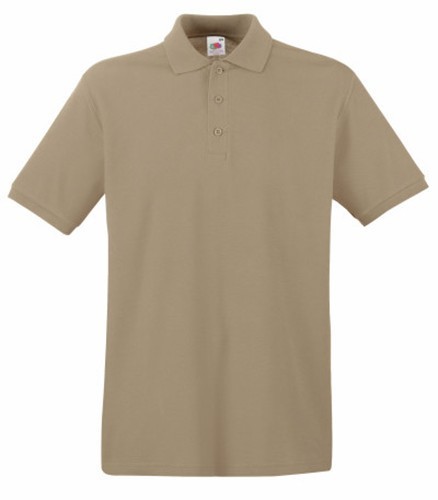 Fruit of the Loom, Premium Polo, premium men's polo shirt, khaki, XL