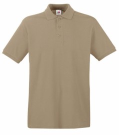 Fruit of the Loom, Premium Polo, premium men's polo shirt, khaki, 2XL
