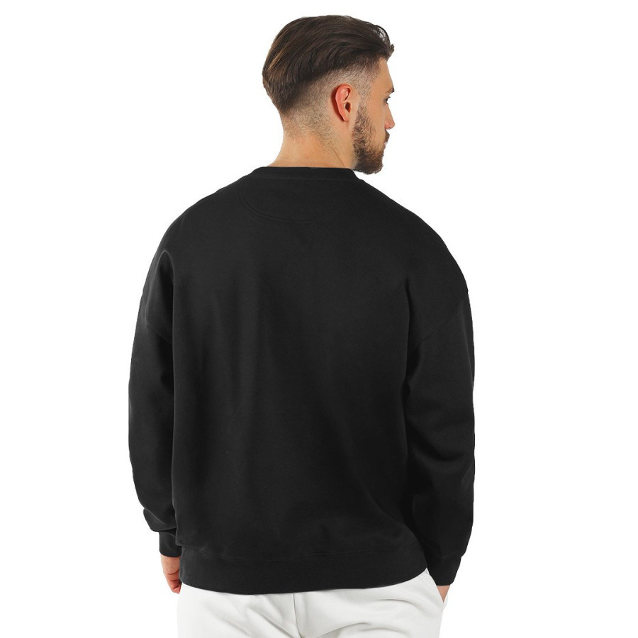 BIG, unisex crew neck organic cotton sweatshirt, 300 g/m2, black