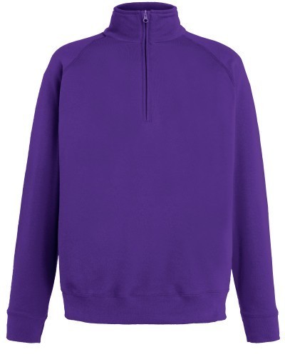 Fruit Of The Loom Fruit Of The Loom Lightweight Zip Neck Sweat, Light Sweat, Sweat, Light Sweat,
