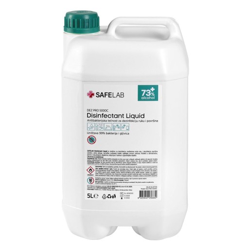 DEZ PRO 5000C, antibakterijska tečnost za dezinfekciju, 5 l, bela