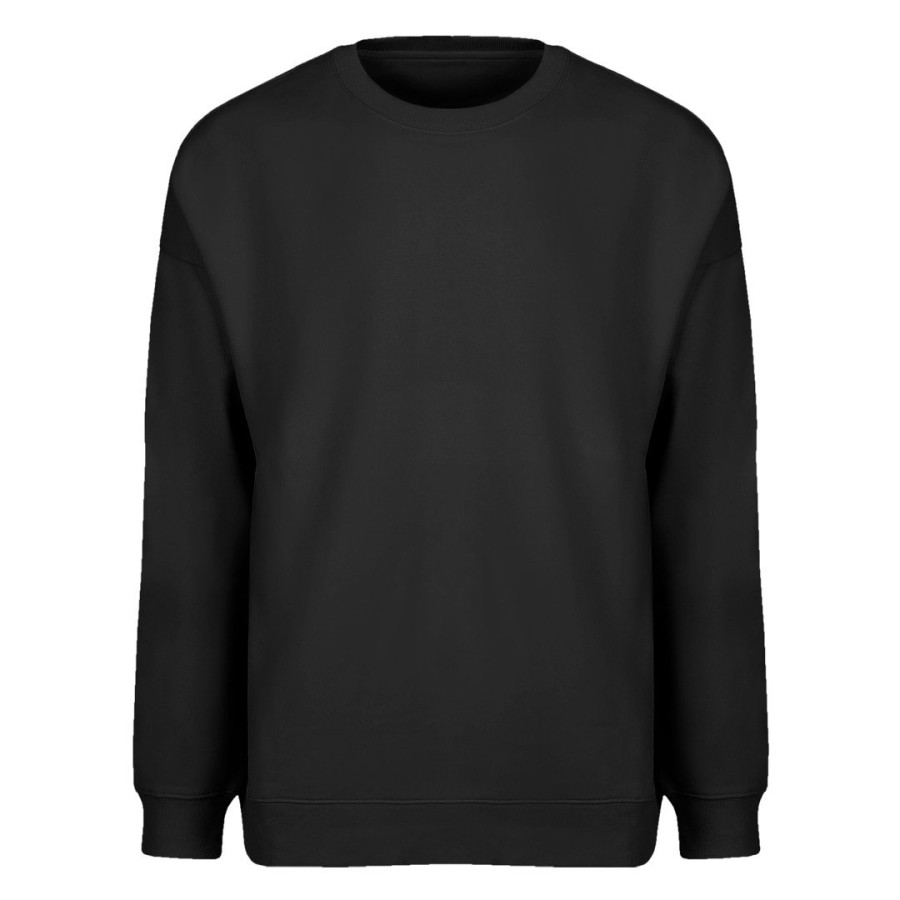 BIG, unisex crew neck organic cotton sweatshirt, 300 g/m2, black