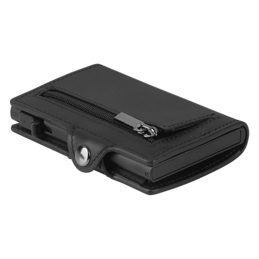 FORTIS, genuine leather wallet with rfid protection, black