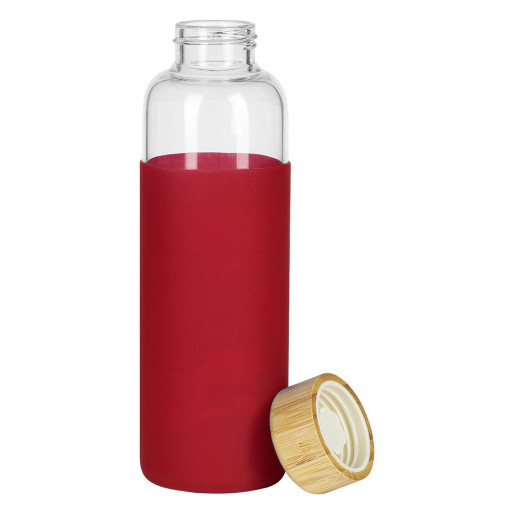 ADA, sports bottle with silicone sleeve, 500 ml, red