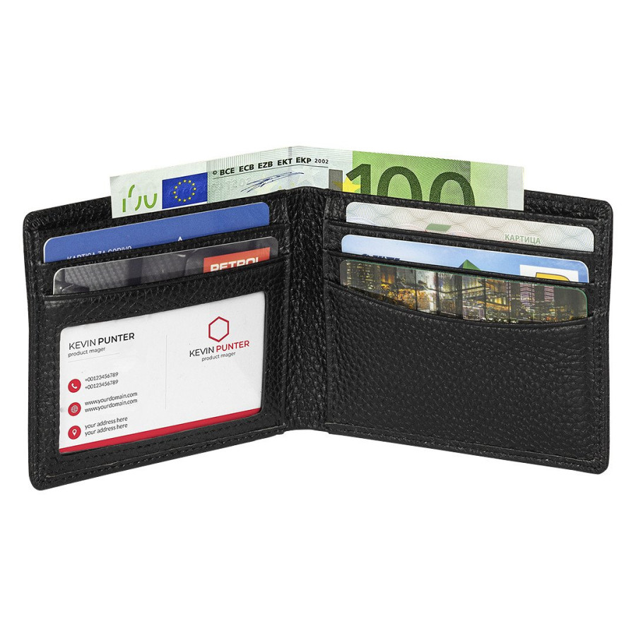 LARETTI, genuine leather wallet, 7/1, black