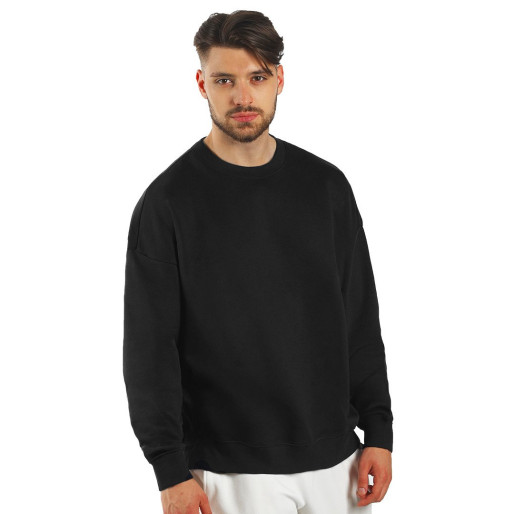 BIG, unisex crew neck organic cotton sweatshirt, 300 g/m2, black
