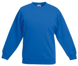 Fruit Of The Loom, Kids Classic Set-in Sweat, Kids Sweatshirt, Royal Blue, 3-4